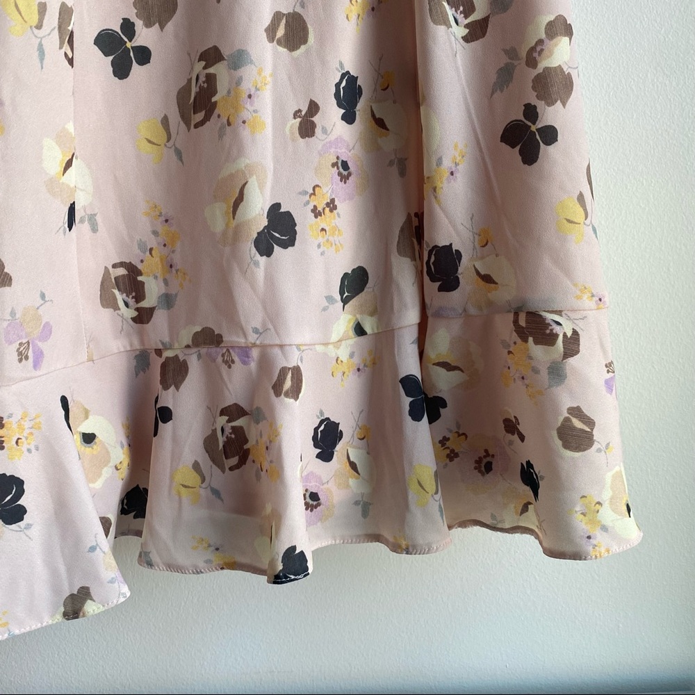 ASOS Light Pink Floral Ruffle Sleeveless Dress - Picture 4 of 10